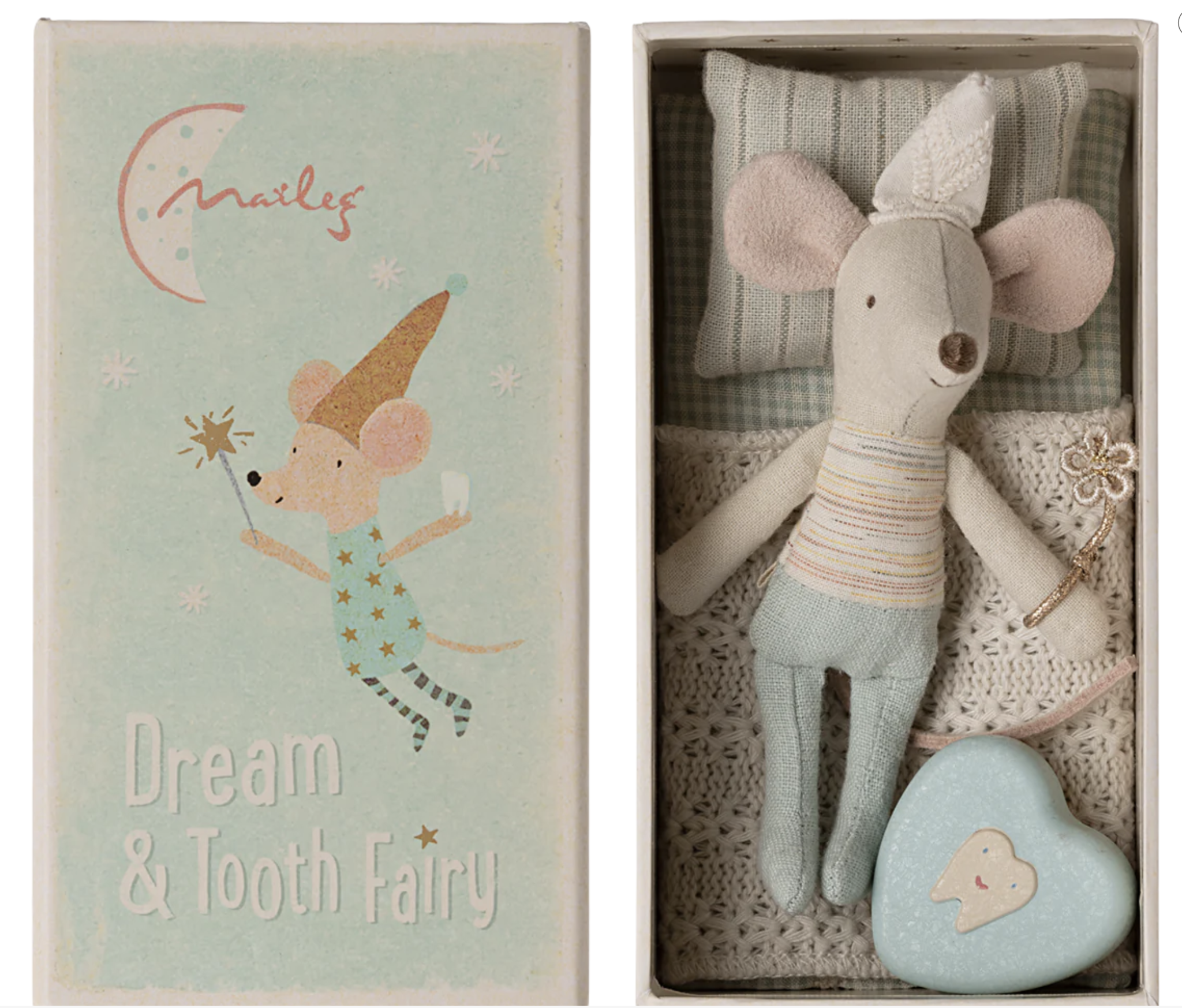 Maileg Mouse, Tooth Fairy in Box, Boy