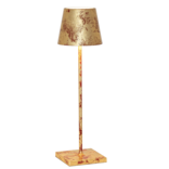 Zafferano Poldina Table Lamp-Crackle Red