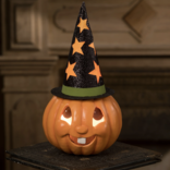 Retro Pumpkin Witch Container