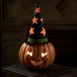 Bethany Lowe Designs Retro Pumpkin Witch Container