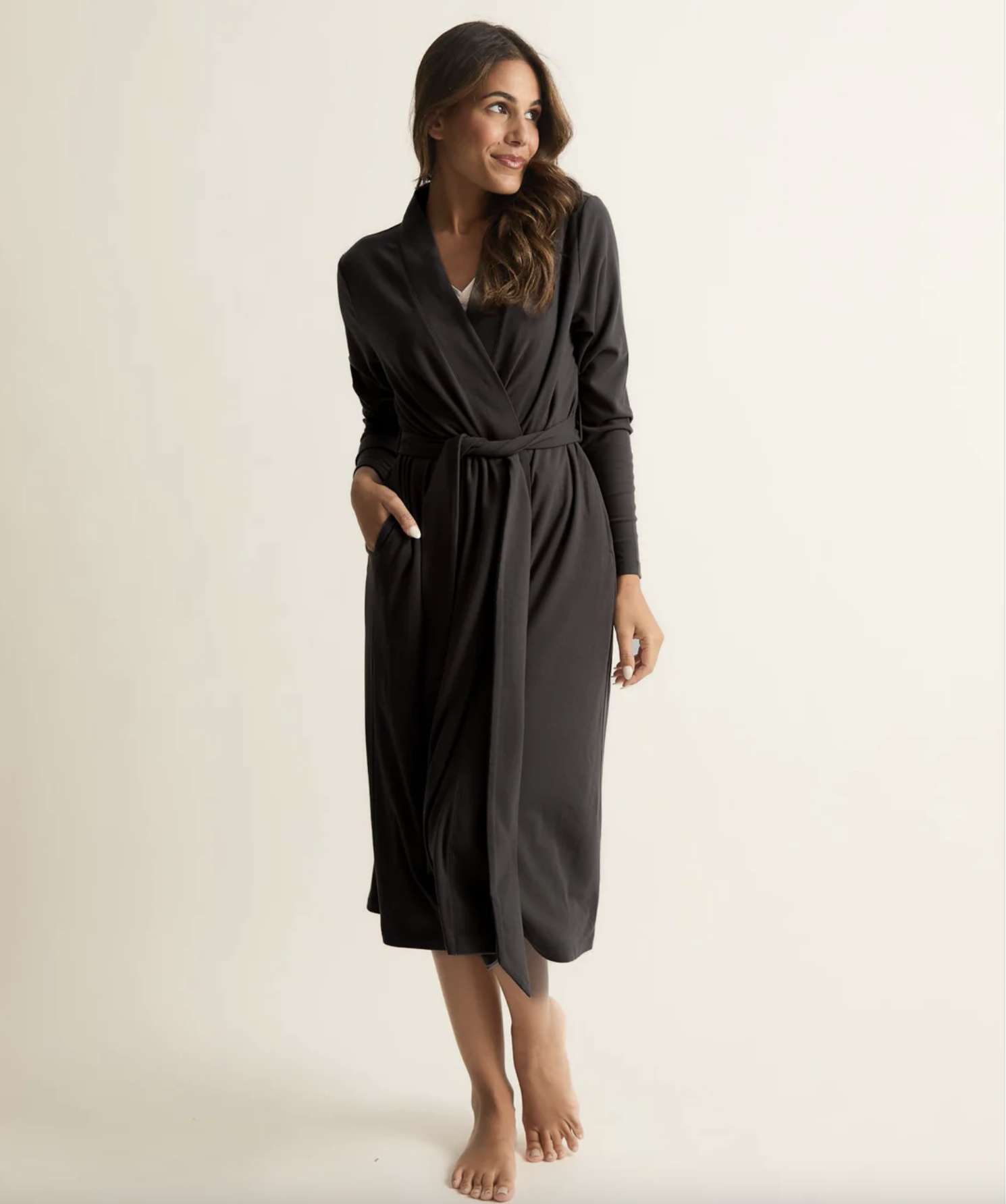 Faceplant Dreams Faceplant Dreams Soft Lounge Robe Charcoal SM/MED