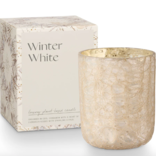 Illume Winter White Crackle Small Glass Candle Boxed