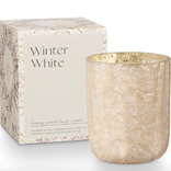 Illume Winter White Crackle Small Glass Candle Boxed