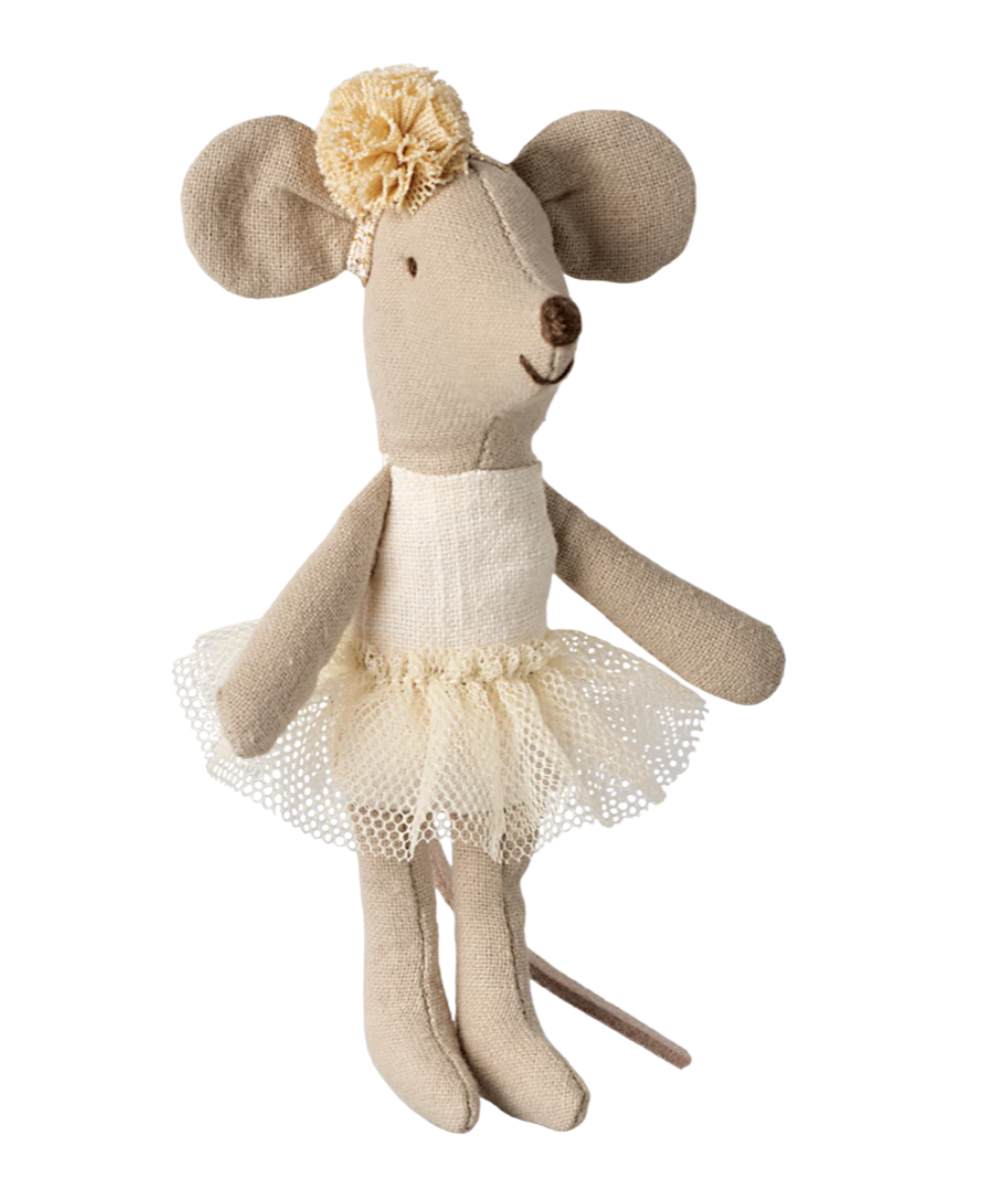 Maileg Ballerina Mouse, Little Sister - Off-white