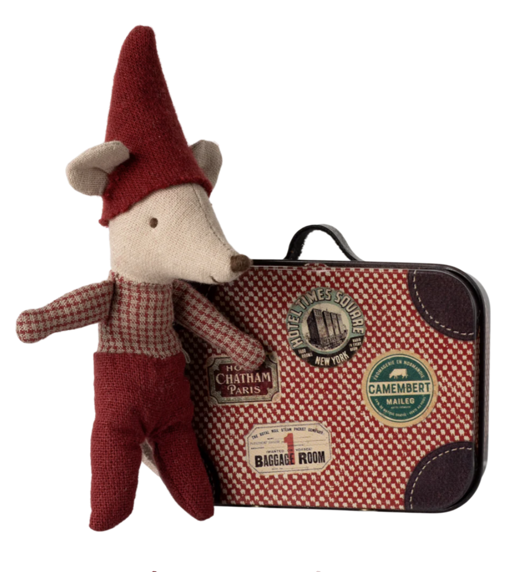 Maileg Christmas Mouse Baby in Suitcase