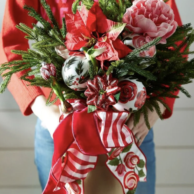 RAZ Imports Embroidered Roses Ribbons