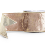 RAZ Imports Gold Velvet Wired Christmas Ribbon
