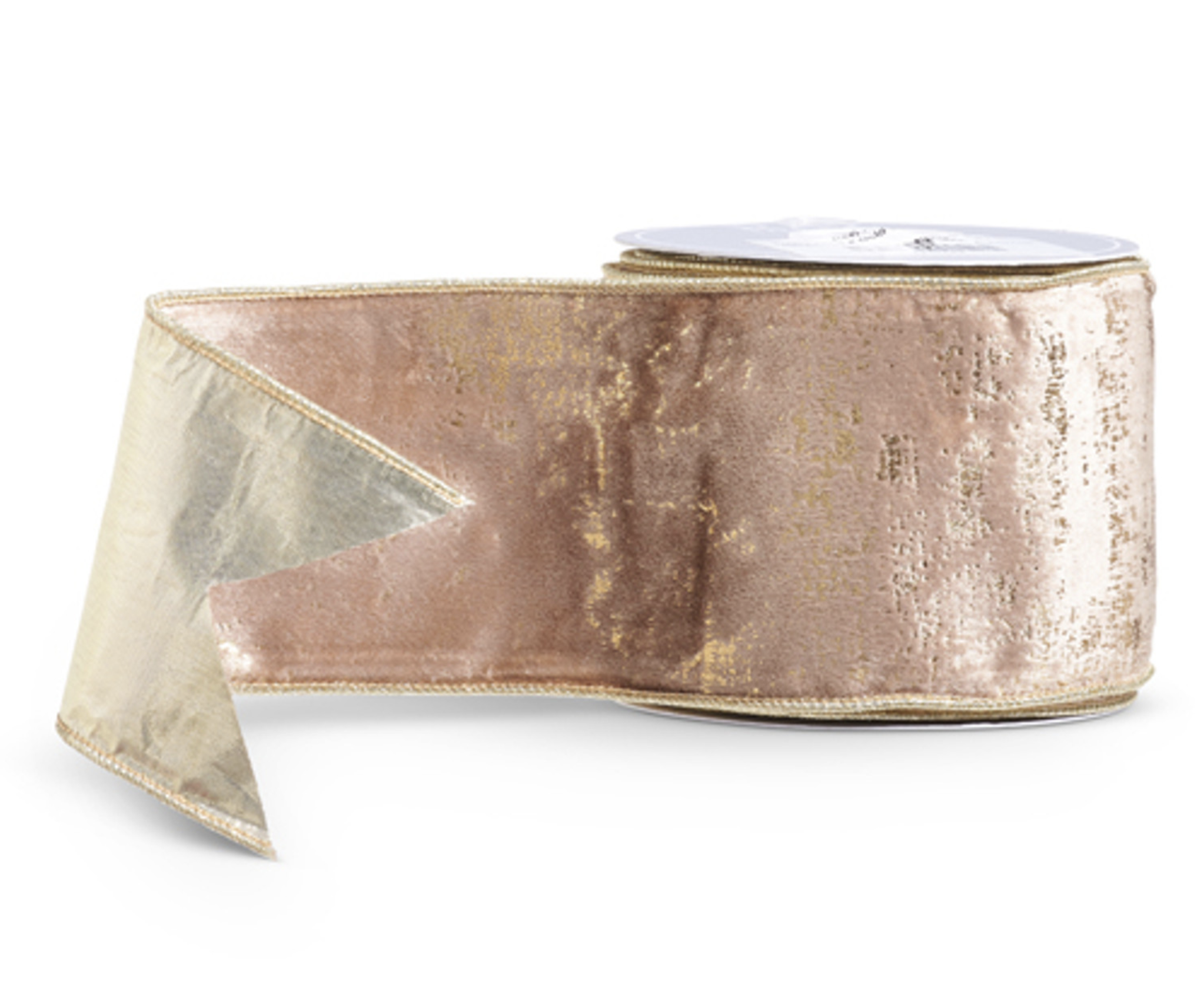 RAZ Imports Gold Velvet Wired Christmas Ribbon