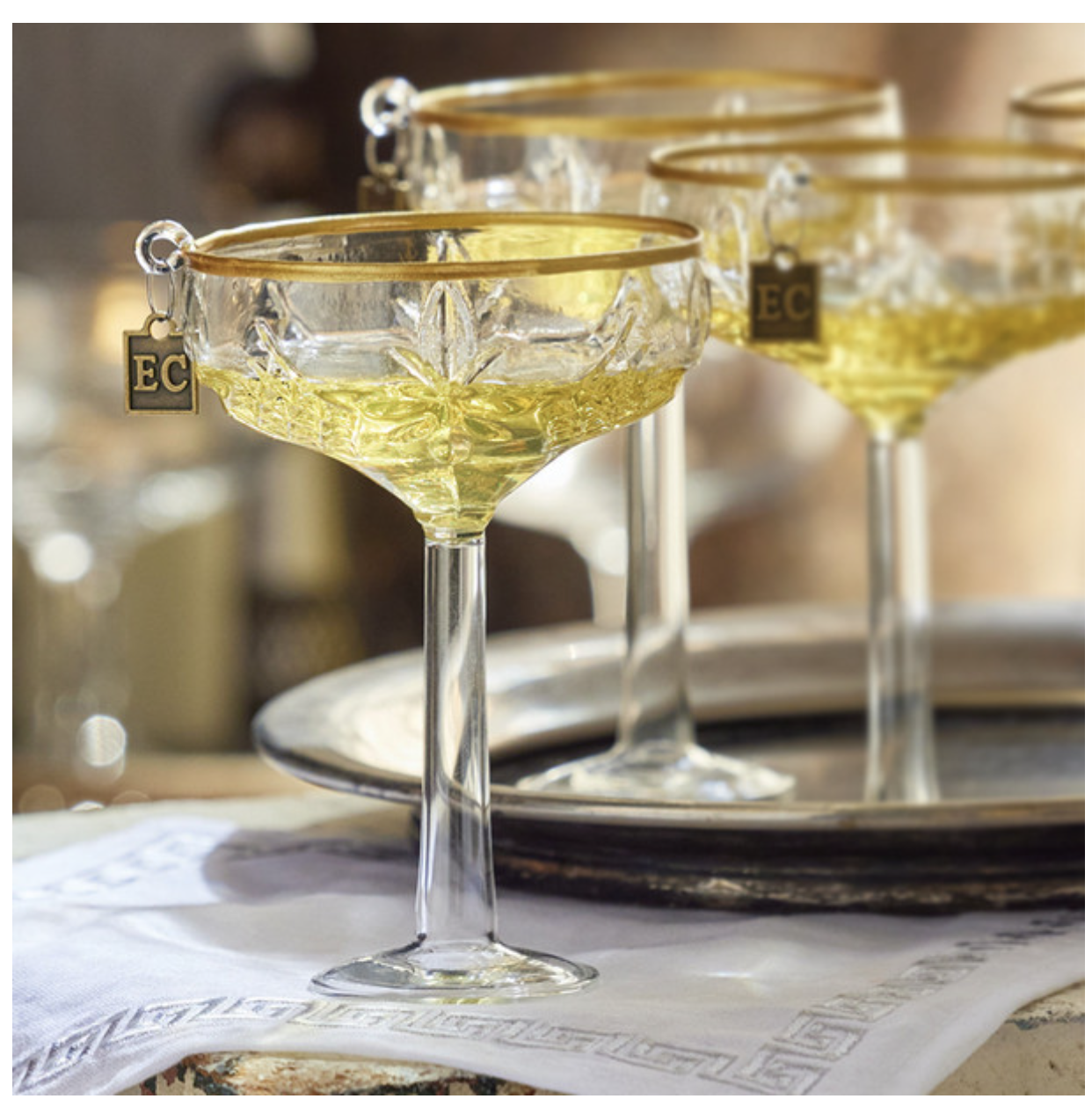 RAZ Imports Elegant Coupe Champagne Ornement