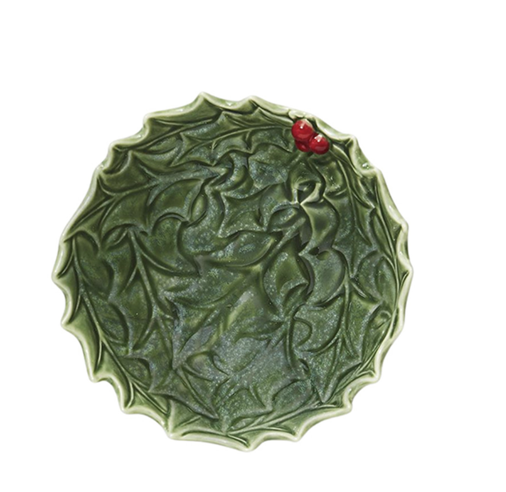 Two's Company Holly Plates with Berries