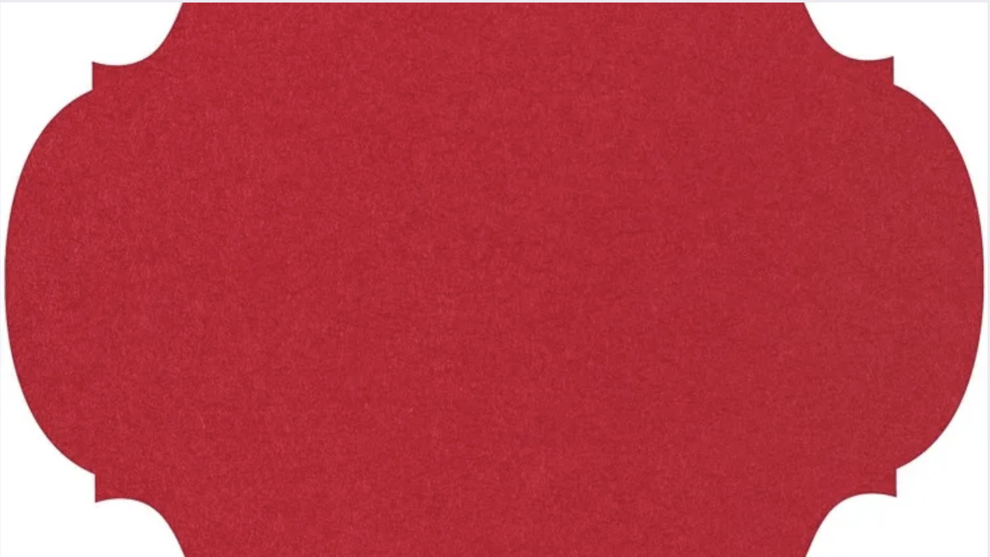 Hester & Cook Die-cut Red French Frame Placemat