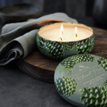 Soap & Paper Factory Roland Pine 13 oz Three Wick Tin Soy Candle
