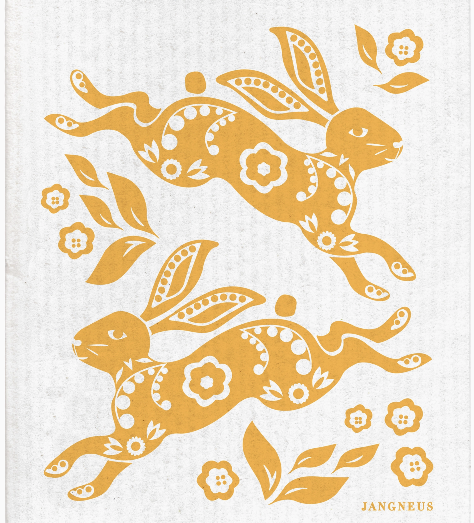 Jangneus Swedish Dishcloth Hare Ochre