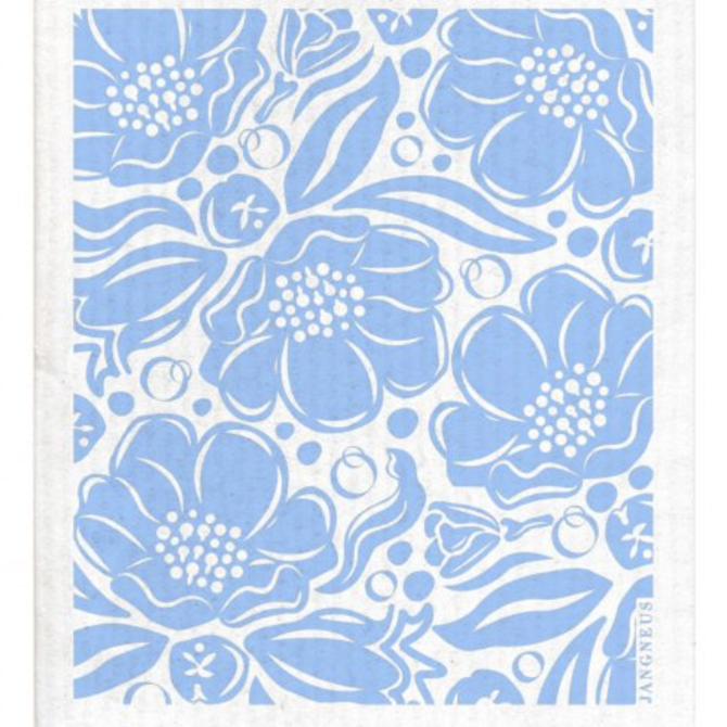 Swedish Dishcloth Flora Blue