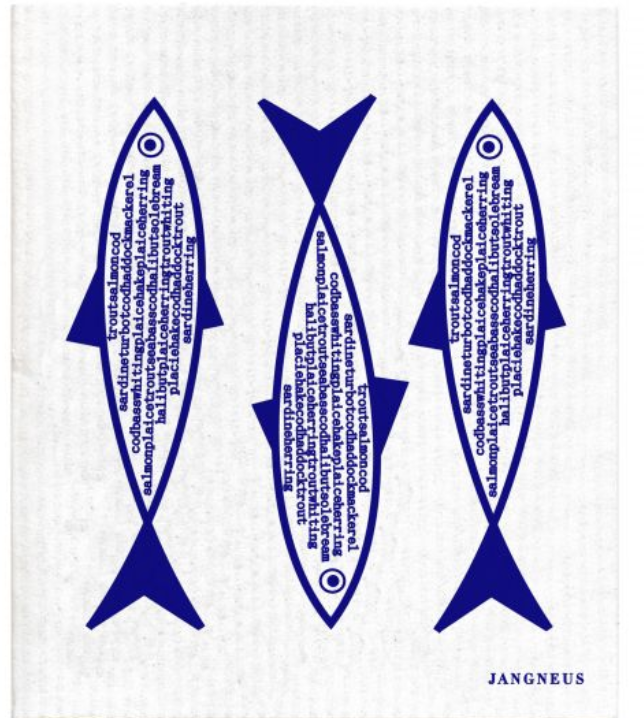 Jangneus Swedish Dishcloth Fish Blue