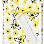 Jangneus Swedish Discloth & Tea Towel Bundle Bees Yellow