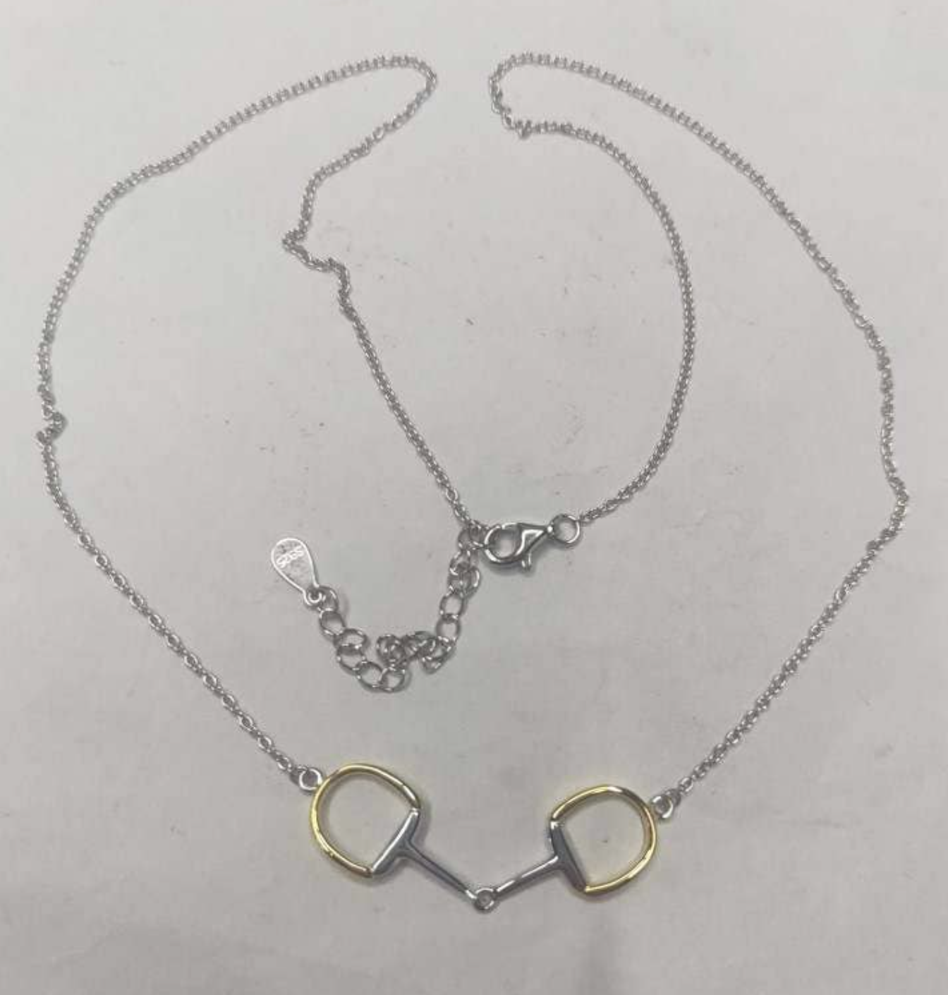 Westrian Equestrian 14k Gold OverSterling Silver Snaffle Bit Necklace | Gold