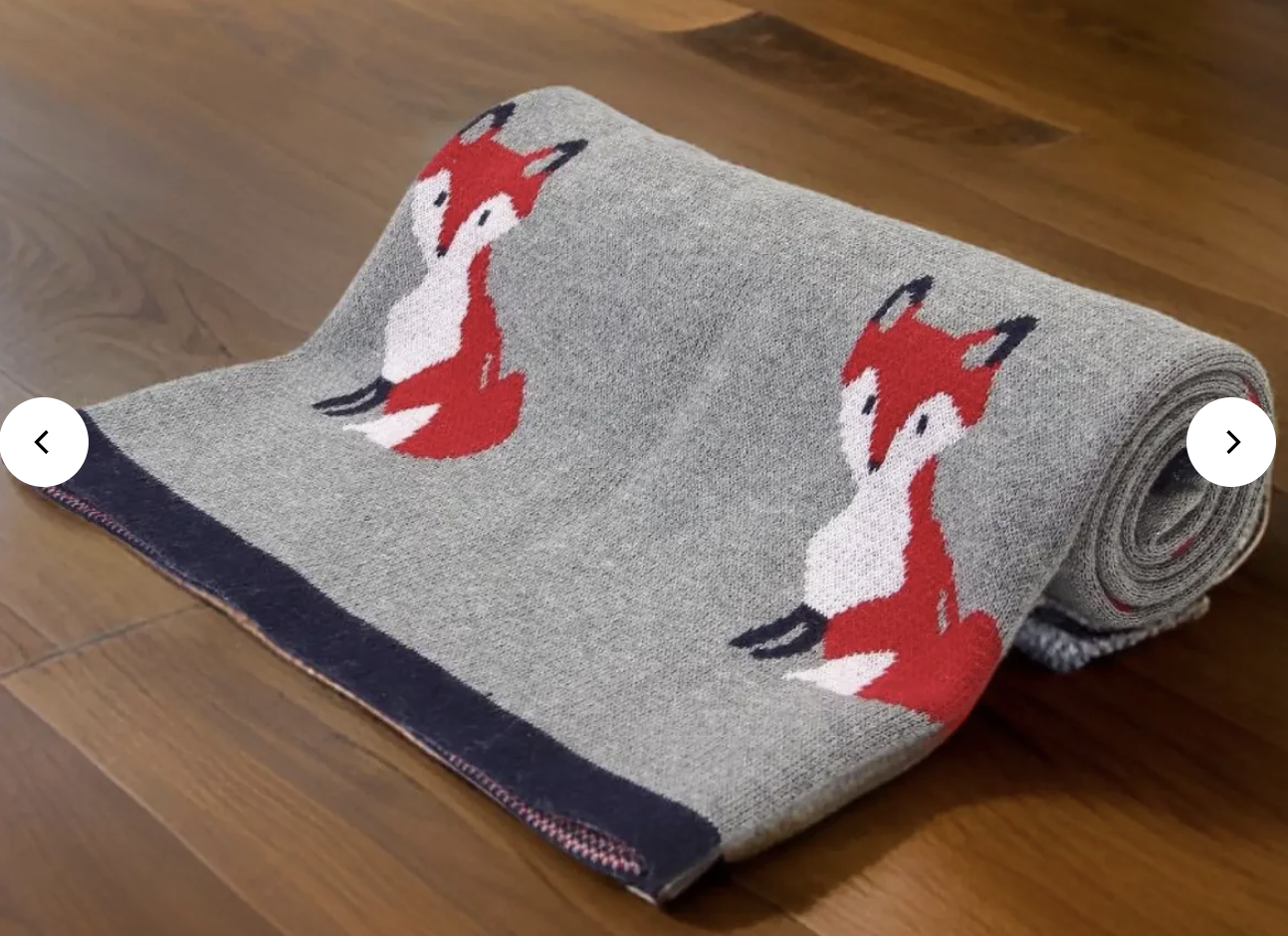 Westrian Equestrian Fox Cotton Baby Blanket