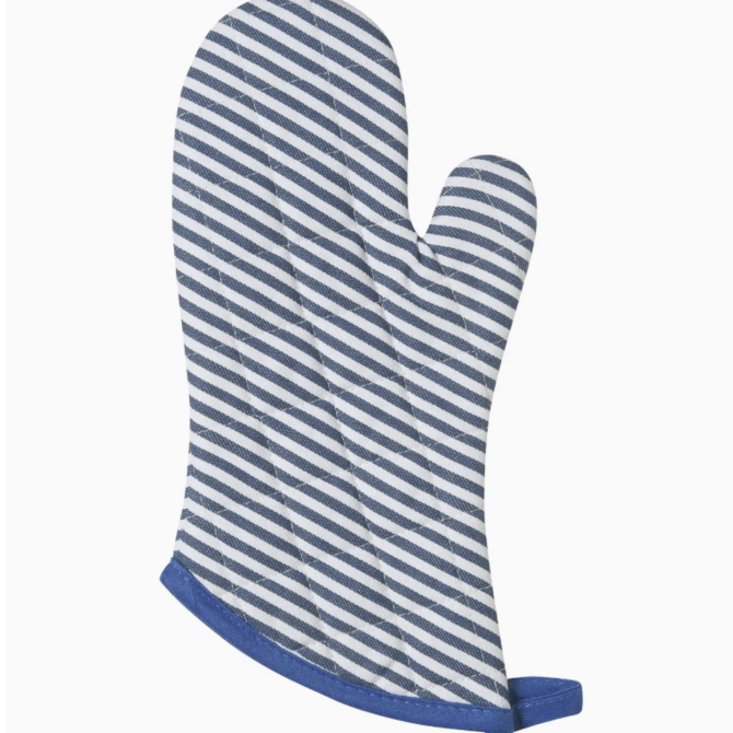 Now Designs by Danica Superior Royal Blue Narrow Stripe Oven Mitt