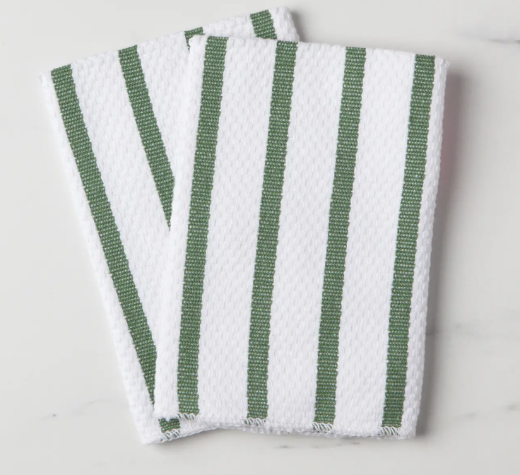 Now Designs by Danica Basketweave Elm Green Dishcloths Set of 2