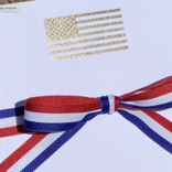 Black Ink Gold Foil Paddie Flag