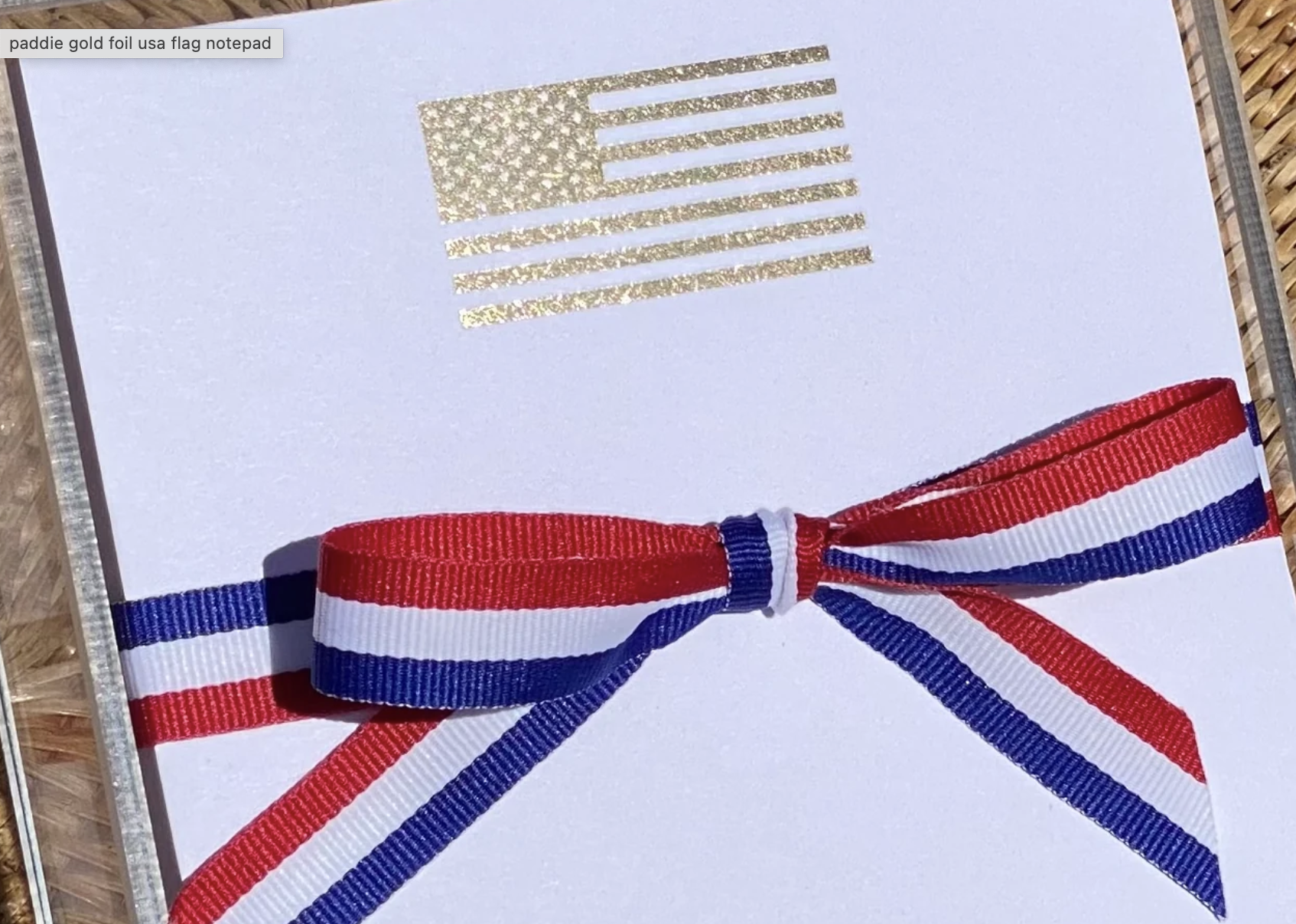 Black Ink Gold Foil Paddie Flag