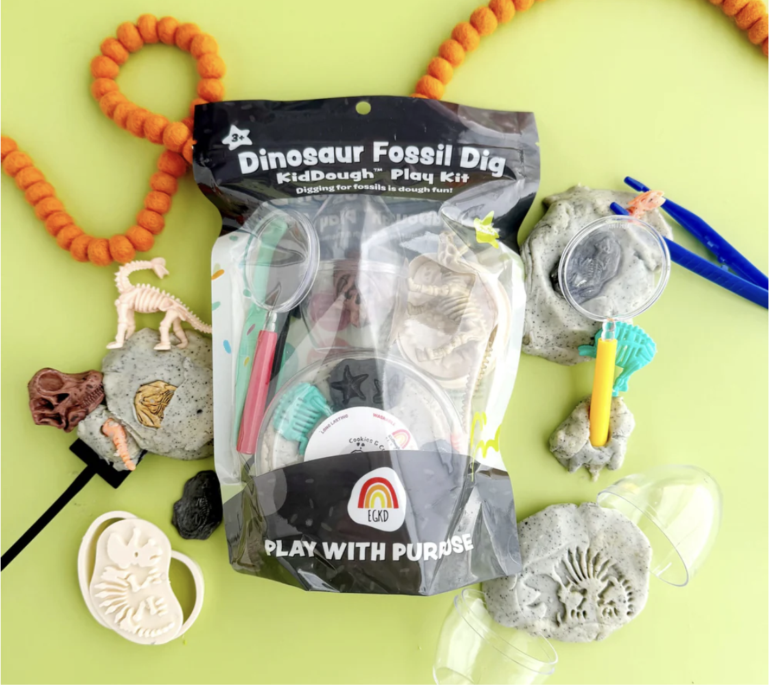 Earth Grown KidDoughs Dinosaur Fossil Dig KidDough Play Kit