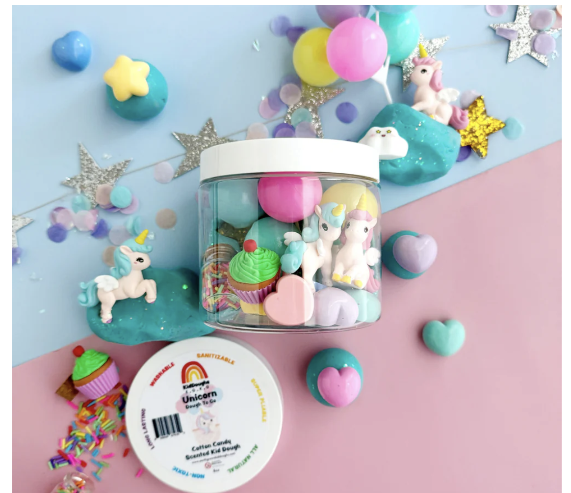 Earth Grown KidDoughs Unicorn Dough to Go - Cotton Candy