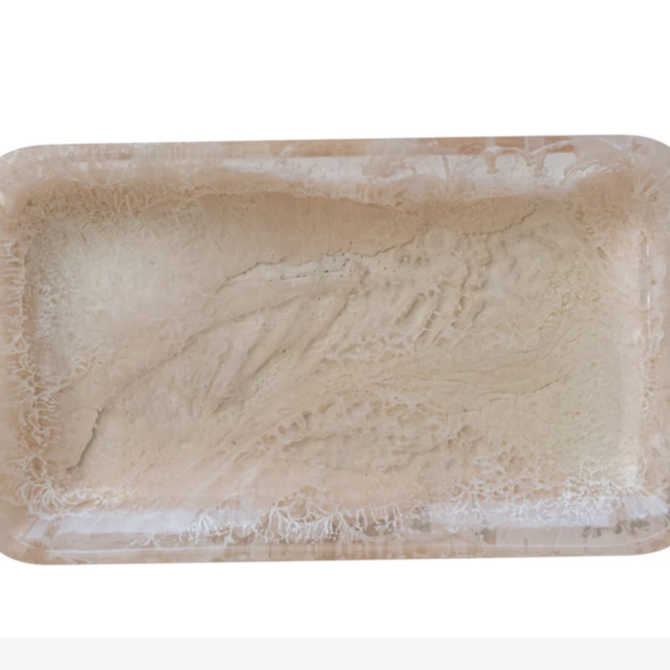 Creative Co-Op Resin Tray, Blush Pink