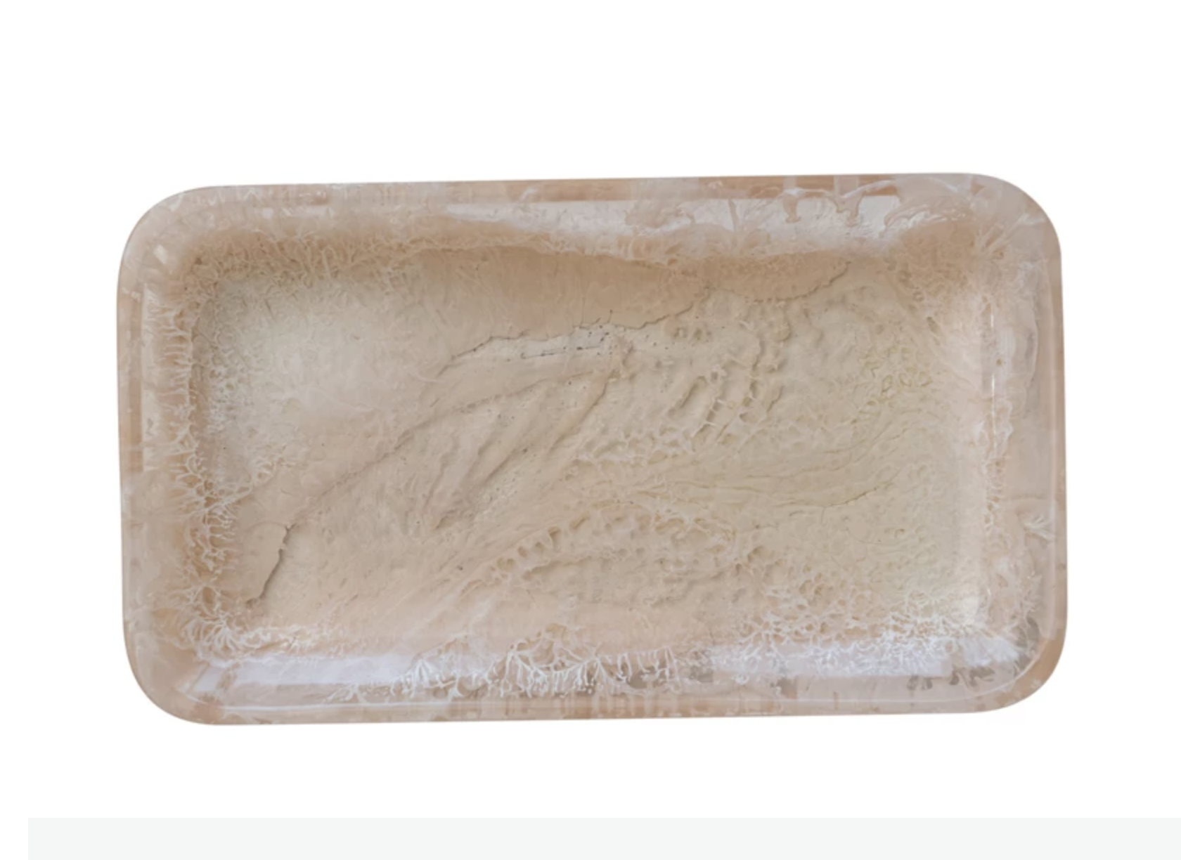 Creative CoOp Resin Tray, Blush Pink