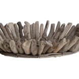Creative Co-Op Decorative Driftwood Footed tray, Natural