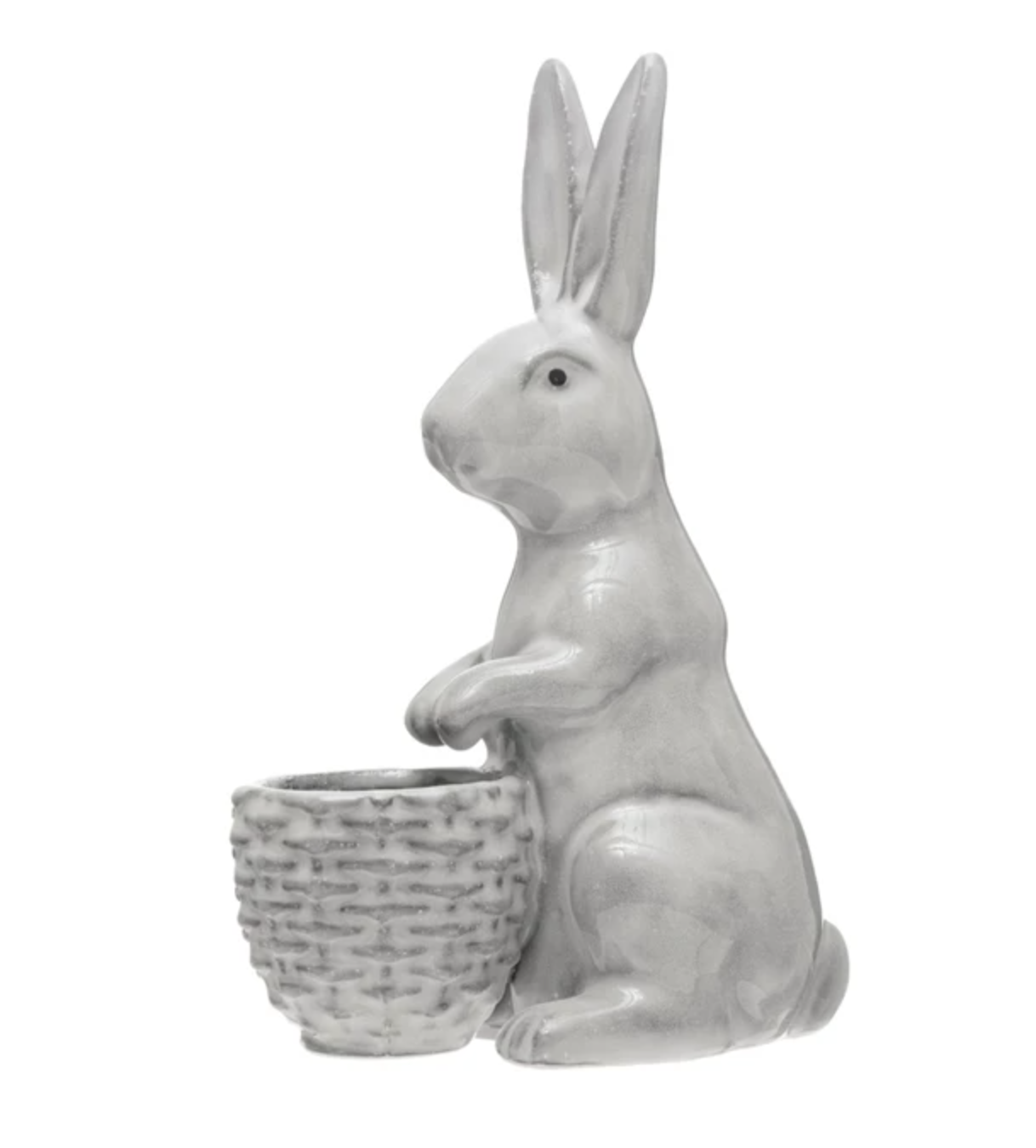 Creative Co-Op Stoneware Rabbit w/ Planter
