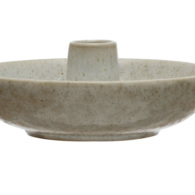 Creative Co-Op Stoneware Dish w/ Tootpick Holder