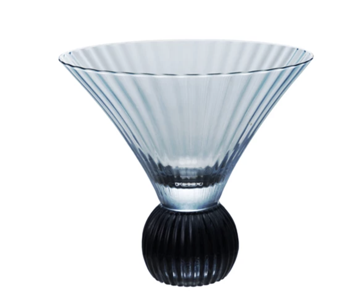 Creative Co-Op Martini Glass Blue