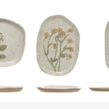 Creative Co-Op 7" Stoneware Plate w/ Reactive & Hand Painted Glaze