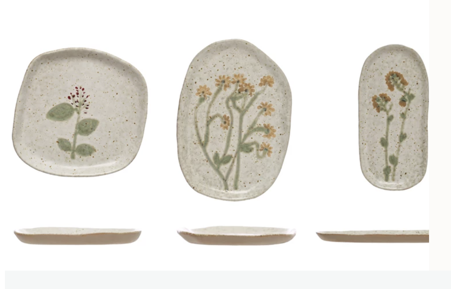 Creative Co-Op 7" Stoneware Plate w/ Reactive & Hand Painted Glaze