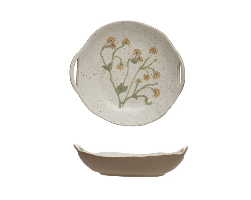 Creative Co-Op 9 1/2" Stoneware Plate w/ Reactive & Hand Painted Glaze