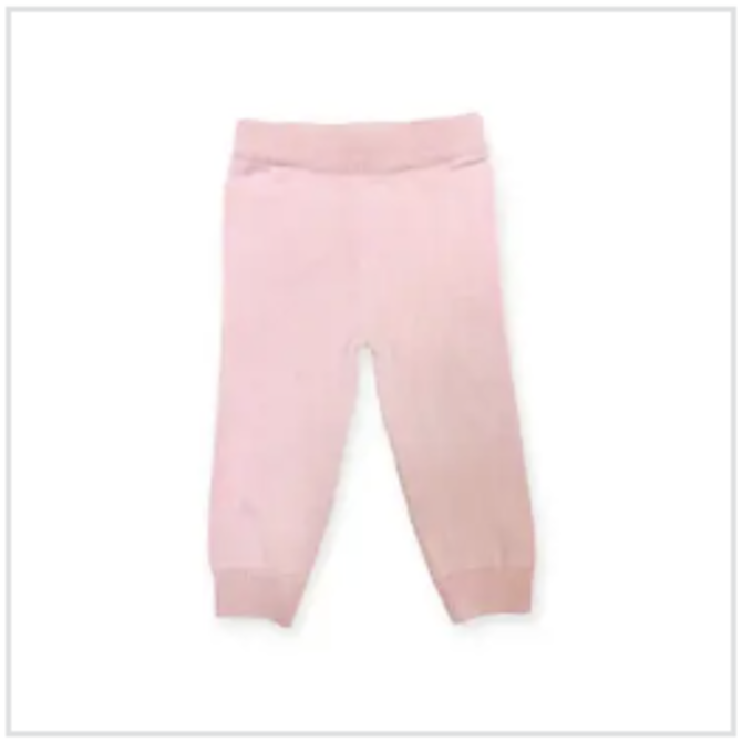 Viverano Pocket Sweater Knit Baby Legging Pants Blush 6-12