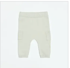 Viverano Baby Side Pocket Sweater Knit Pants Stone 0-3