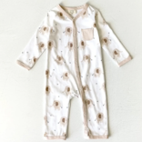 Viverano Elephant Pocket & Button Baby Jumpsuit Natural 3-6 mos.