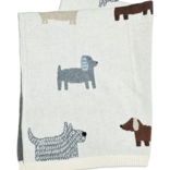 Viverano Buddy Dog Organic Jacquard Sweater Knit Baby Blanket