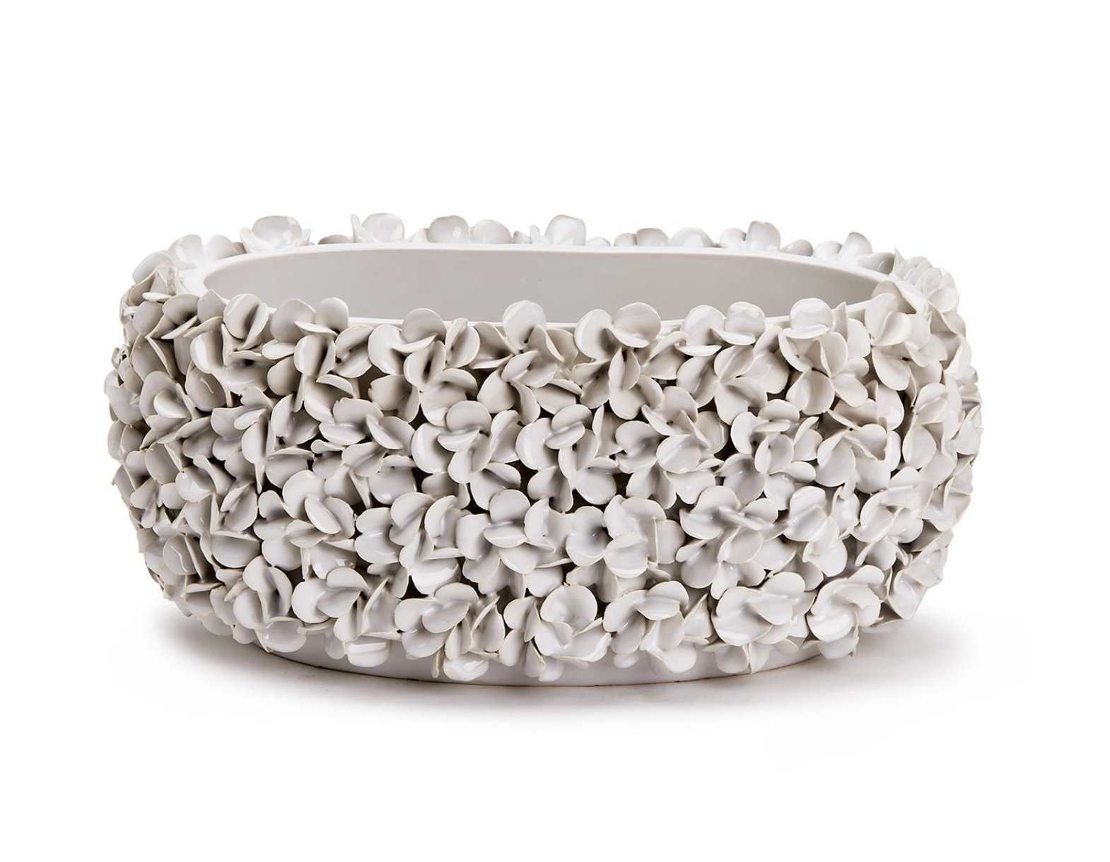 Tozai 12" White Hydrangea Planter