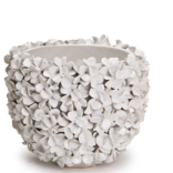 Tozai Round White Hydrangea Planter