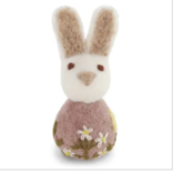 Gry & Sif Small lBunny w Flower Embroidery Lavender