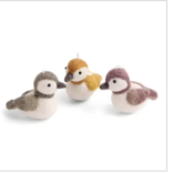 Gry & Sif Set of 3 Felt Sparrows