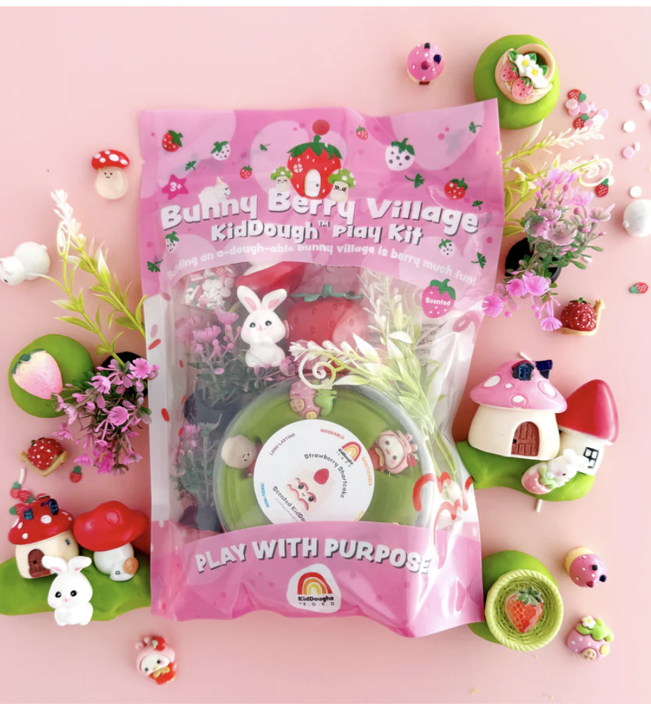 Earth Grown KidDoughs Bunny Berry Village KidDough Play Kit