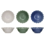 Creative CoOp 10 in Round X 4 in H Stoneware Bowl w Scalloped Edge