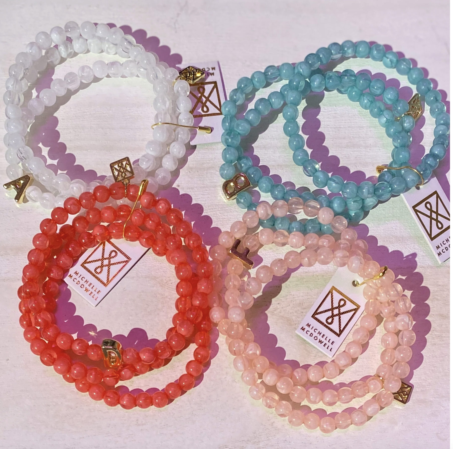 Michelle McDowell Paris Charm Bracelet Aqua B