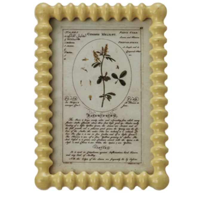 Creative CoOp Wood Picture Frame- Yellow