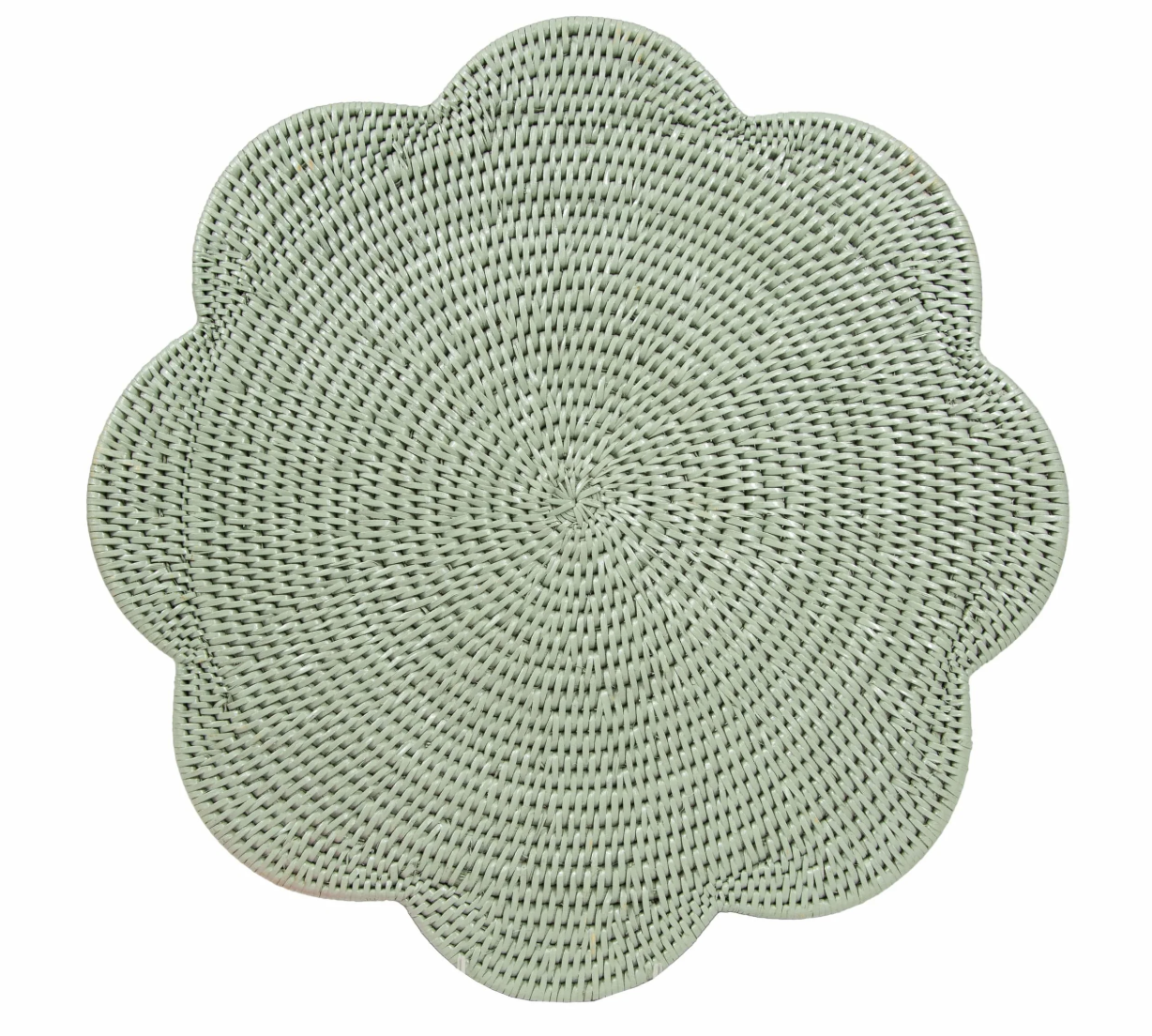 Caspari Rattan Placemats-Green